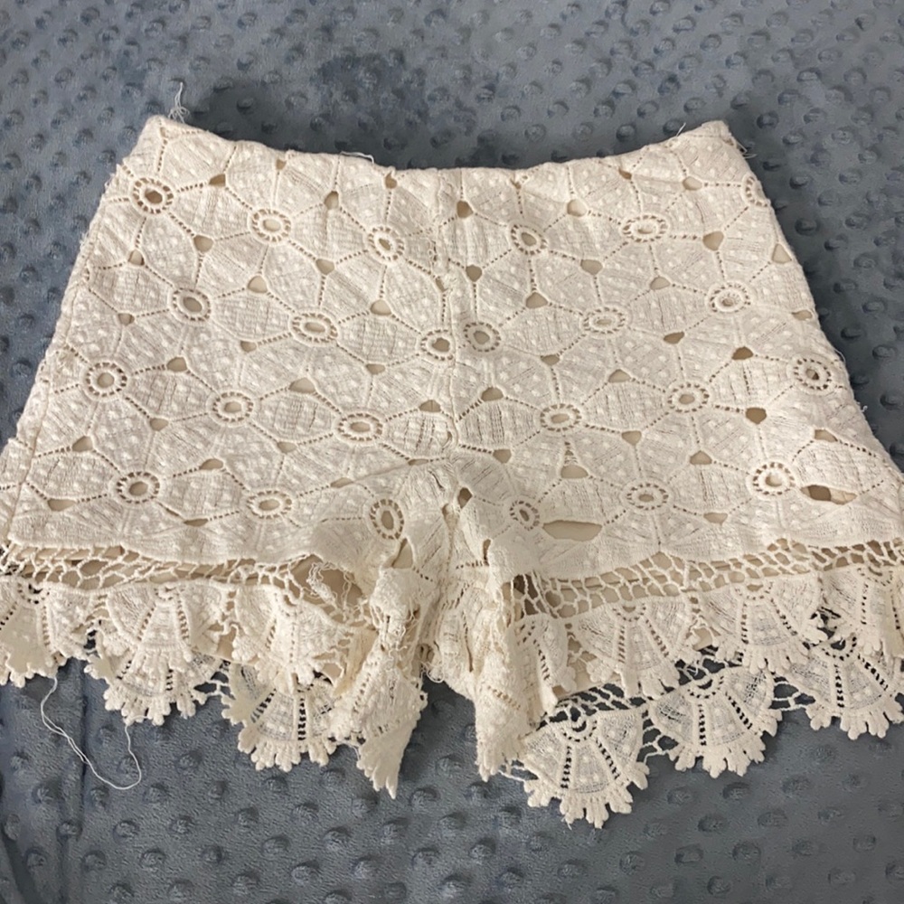 *sold* Foreign Exchange lace shorts